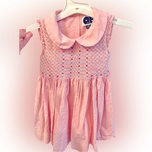 Like New Question Everything Baby Girls Pink Smocked Sleeveless Dress 18-24m